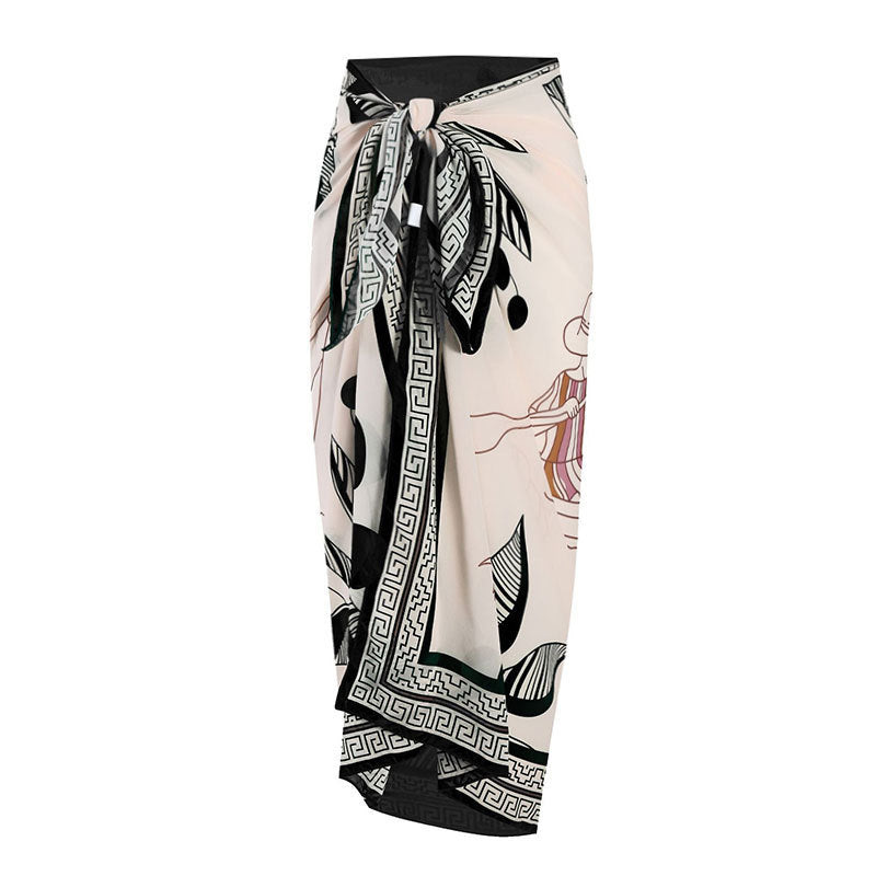 Damen Badeanzug mit elegantem Wickelrock EB