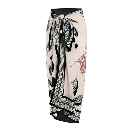 Damen Badeanzug mit elegantem Wickelrock EB