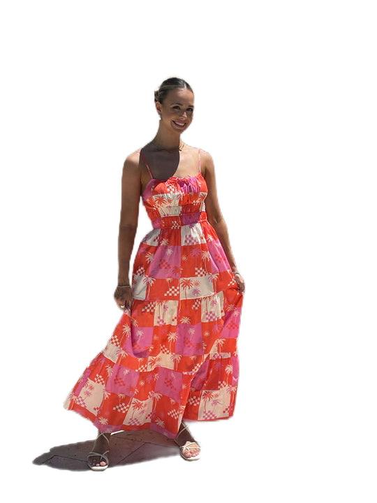 Damen Maxikleid mit floralem Muster EB