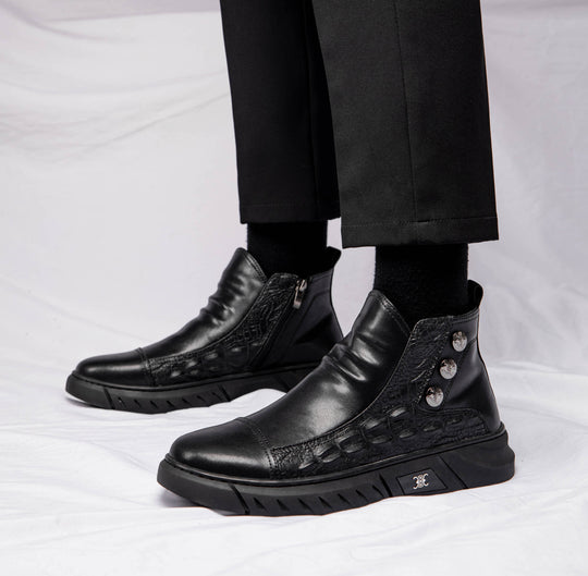 Damen Modische Stiefeletten mit Reißverschluss und Details EB