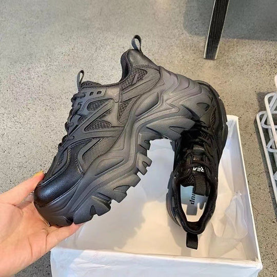 Damen Sportliche chunky Sneakers mit rutschfester Sohle und atmungsaktiver Mesh-Oberfläche EB