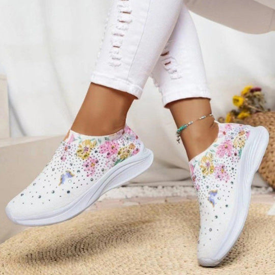 Schmetterlingsdruck Slip-On Schuhe EB