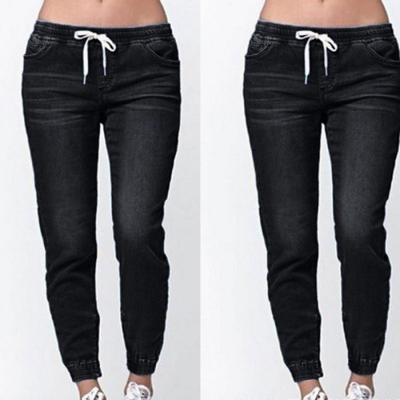 Damen Joggingjeans mit elastischem Bund und praktischen Taschen EB