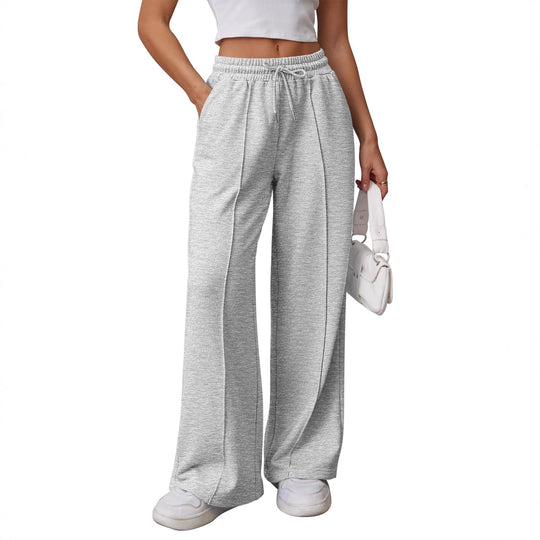 Damen nan Palazzo-Jogginghose mit doppeltem Komfortbund, Ziernahtvorderseite und Eingrifftaschen EB