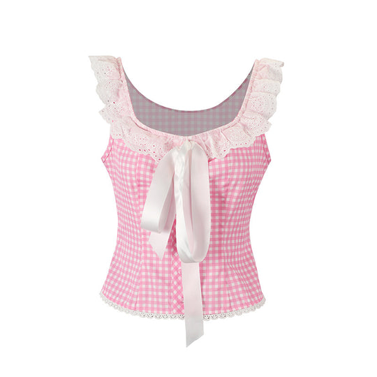 Damen Blusenshirt mit eleganten Rüschendetails und Satinband EB