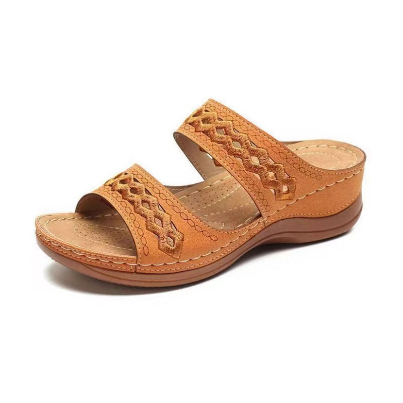Damen Elegante Sandalen mit atmungsaktivem Obermaterial und verstellbaren Riemen EB