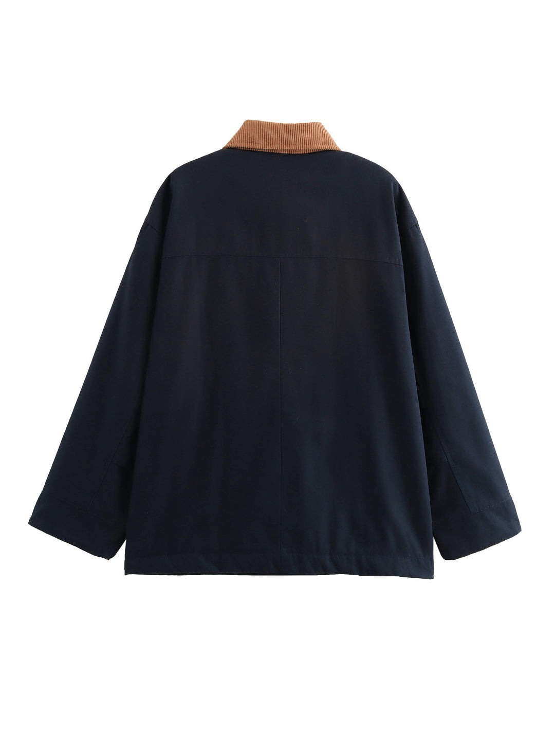 Damen lässige Übergangsjacke mit cordartigem Kragen und praktischen Taschen EB