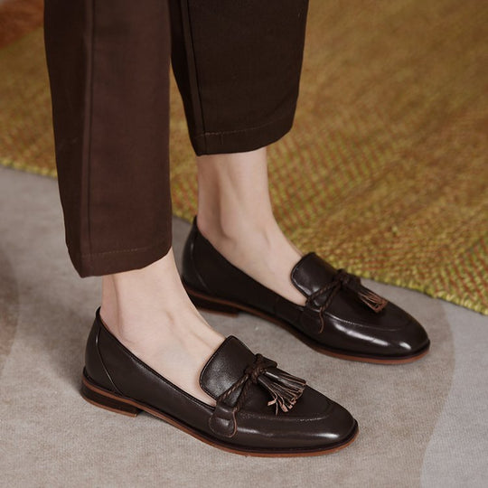 Damen Mokassins mit modischen Quasten und eleganter Sohle EB
