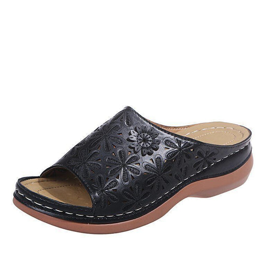 Damen blumengestaltete Clogs mit ergonomischem Fußbett EB