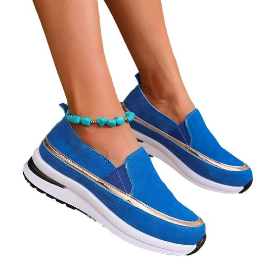 Damen Slip-On Sneakers mit modernem Design und stoßdämpfender Sohle EB