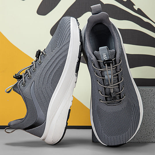 Damen sportliche Sneaker mit atmungsaktiver Oberflächenstruktur und rutschfester Sohle EB