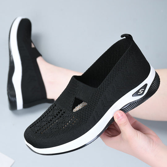 Damen Atmungsaktive Slip-On Sneakers mit elastischem Einschlupf EB
