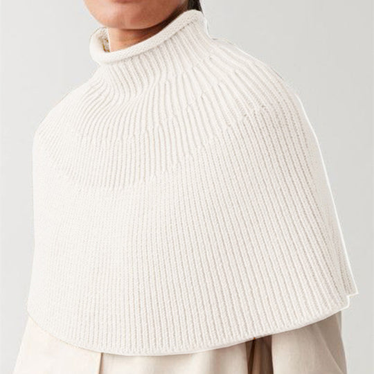 Damen Stricktop mit hohem Kragen und Wellenstruktur EB