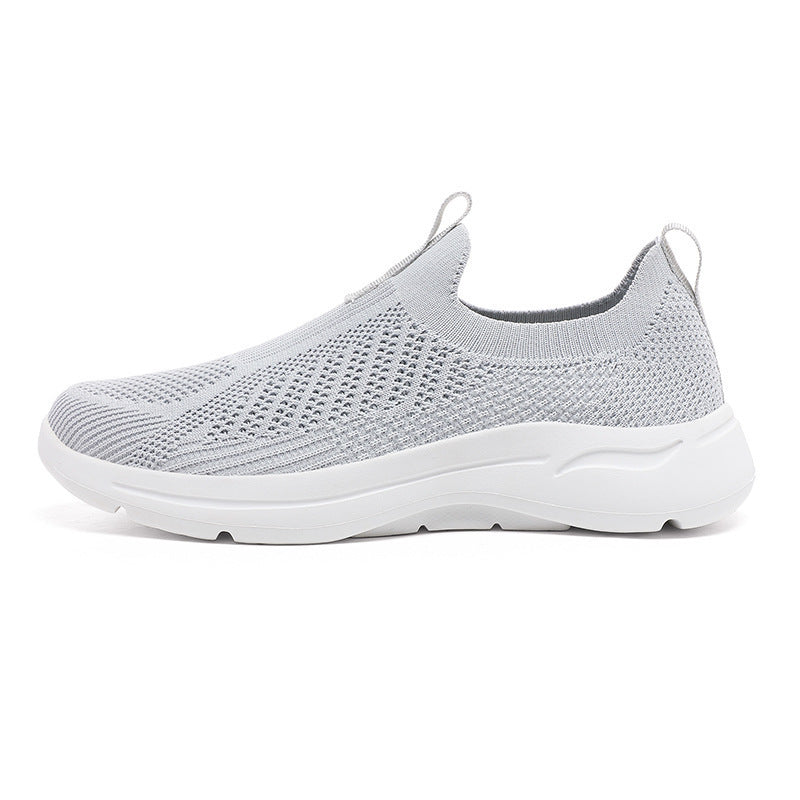 Damen Atmungsaktive Strick-Sneaker mit elastischem Schaft und rutschfester Sohle EB