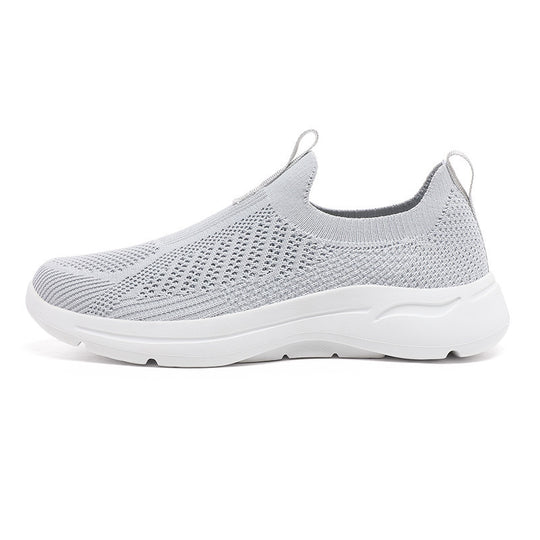 Damen Atmungsaktive Strick-Sneaker mit elastischem Schaft und rutschfester Sohle EB