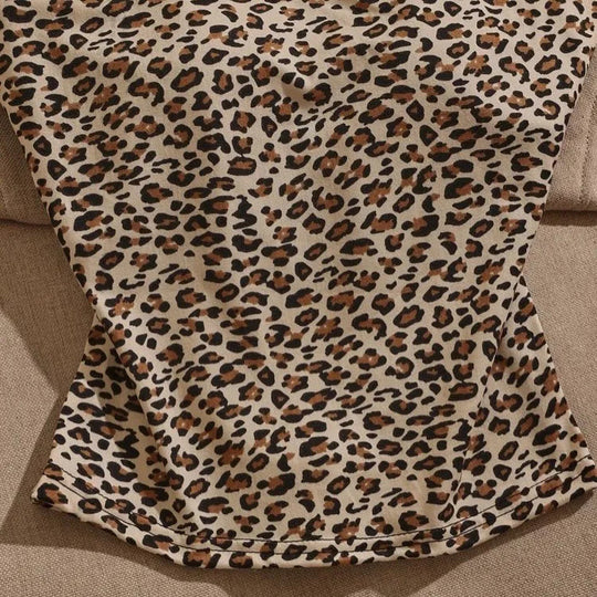 Damen Leichtes Oberteil mit Leopardenmuster EB