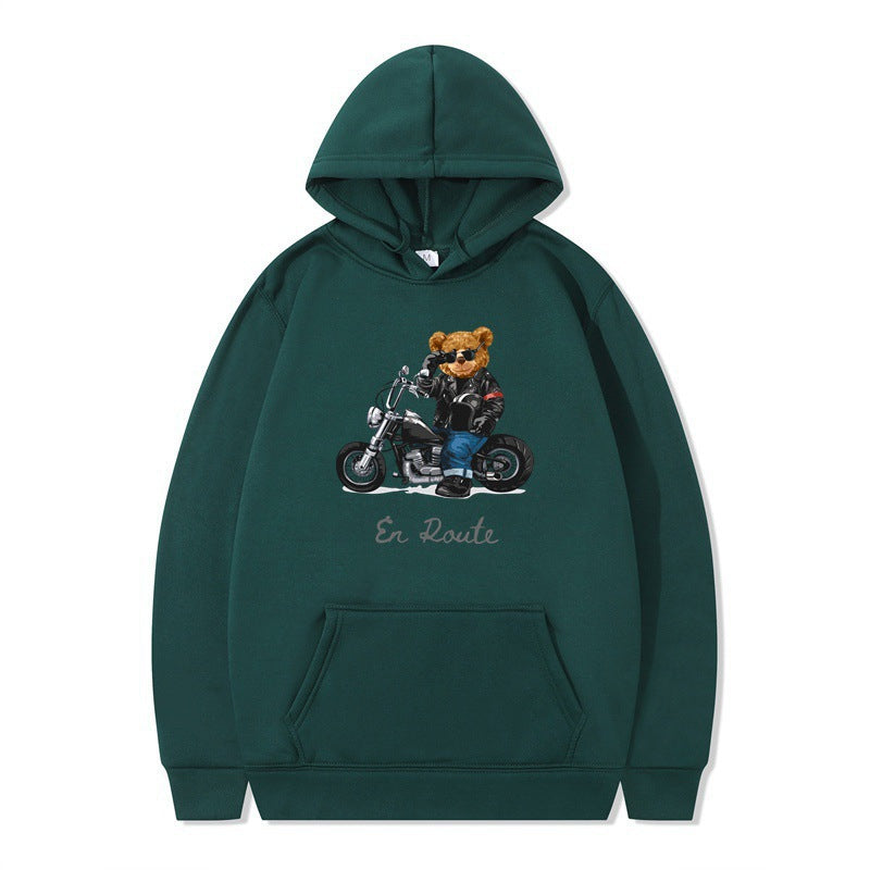 Damen Kapuzenpullover mit einzigartigem Bärenmotiv und lässiger Passform EB