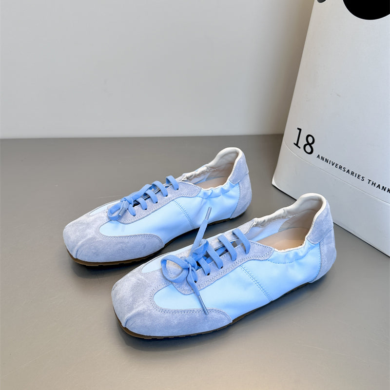 Damen sportive Sneaker aus hochwertigem Wildleder mit komfortabler Polsterung EB