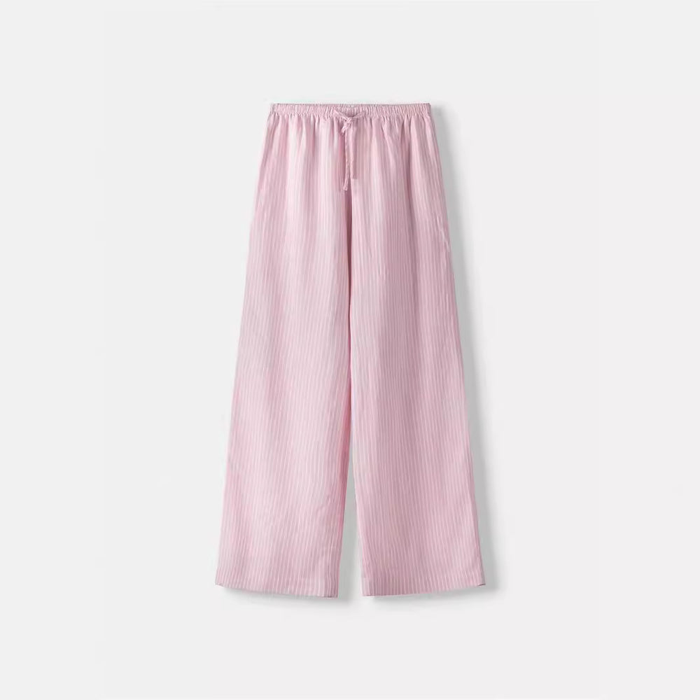 Damen Hochtaillierte Freizeithose mit breitem Bein EB