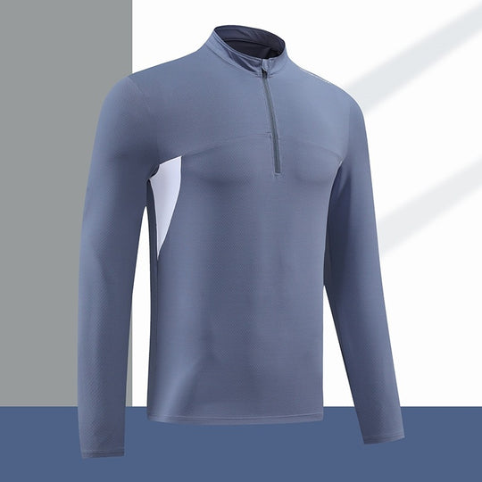 Herren Funktions-Thermoshirt mit Stehkragen und Reißverschluss EB