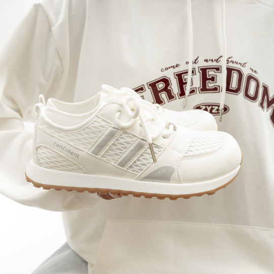 Damen Sportliche Mesh-Sneakers mit rutschfester Sohle und atmungsaktiven Einsätzen EB