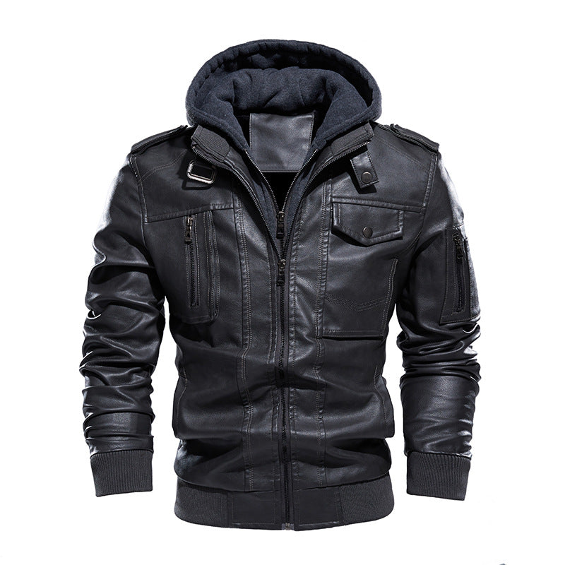 Herren Stilvolle und bequeme jacke mit abnehmbarer Kapuze EB