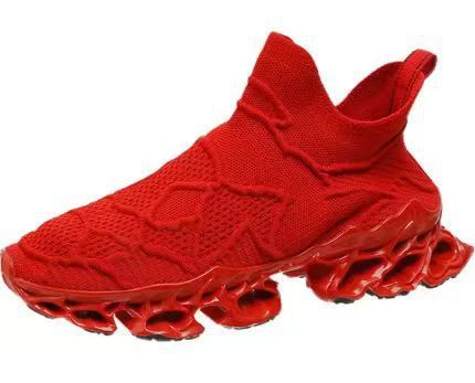 Damen Sportliche Strick-Sneaker mit rutschfester Sohle und innovativer Dämpfungstechnologie EB