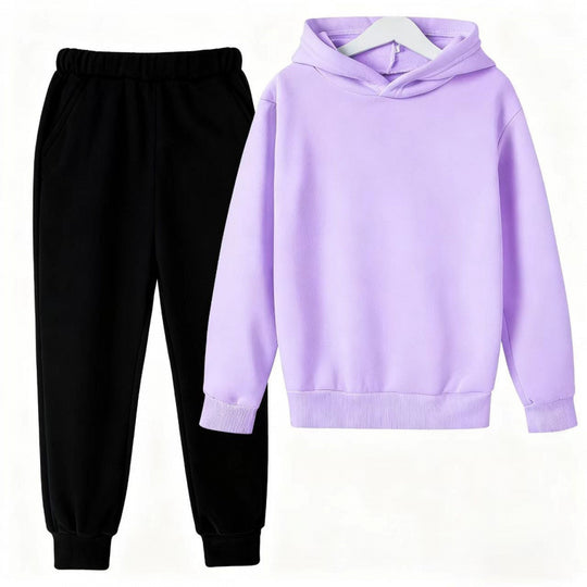 Unisex nan komfortables Hoodie und Jogger Set aus French Terry mit elastischem Bund und Rippbündchen EB