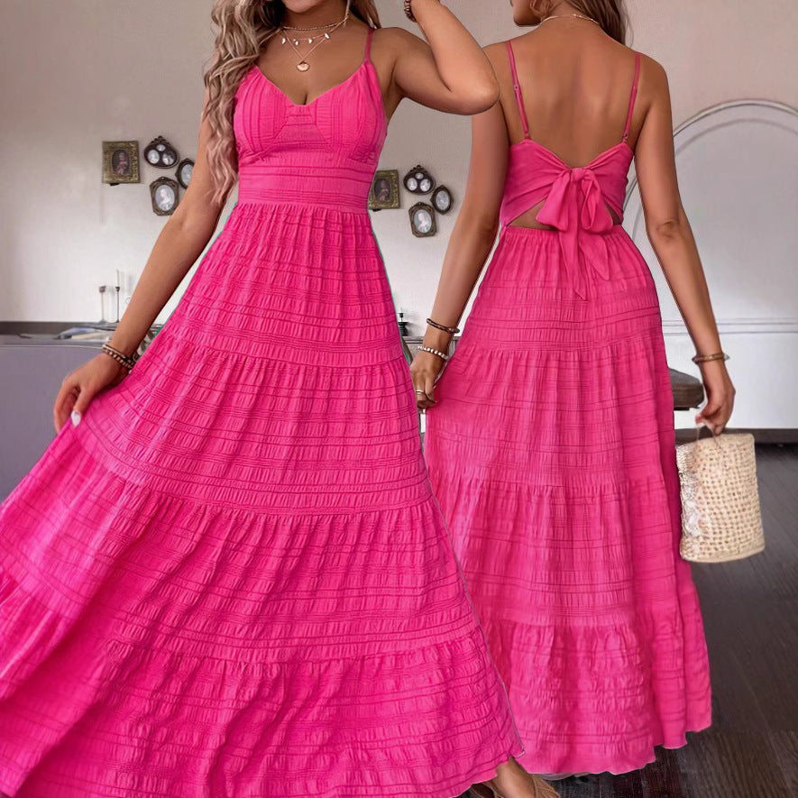 Damen Maxikleid mit femininer Silhouette und luftiger Struktur EB