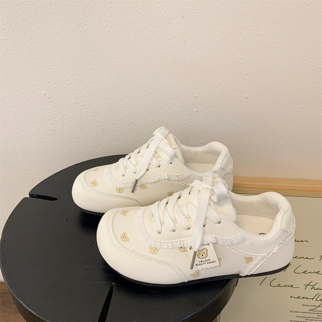 Damen Sneakers mit niedlichem Bärenmotiv und komfortabler Sohle EB