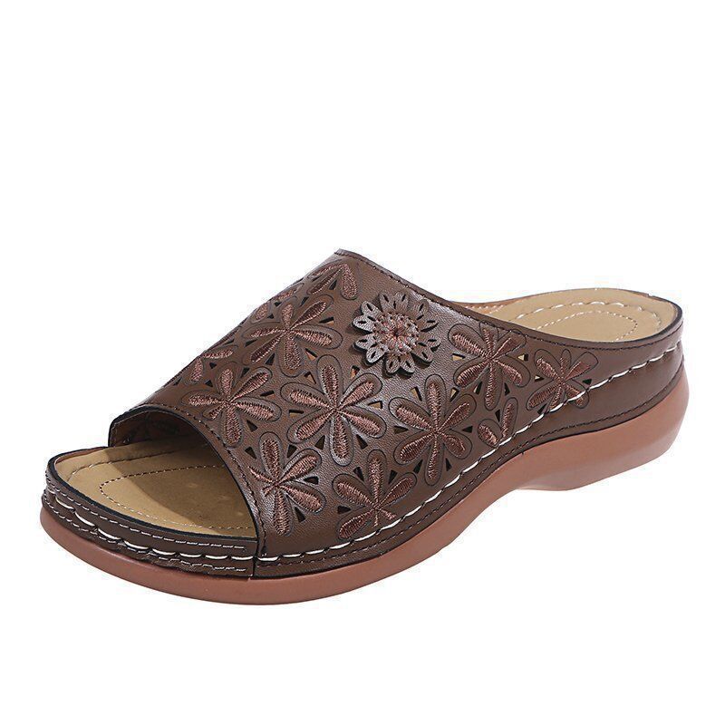 Damen blumengestaltete Clogs mit ergonomischem Fußbett EB