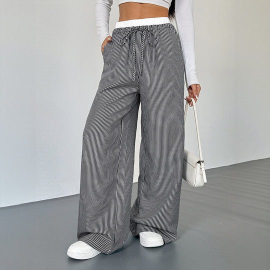 Damen Bequeme Joggpants mit lässigem Streifenmuster EB