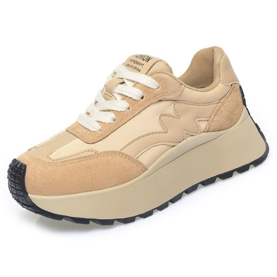 Damen Modische Sneaker mit dicker Sohle und sportlichem Design EB