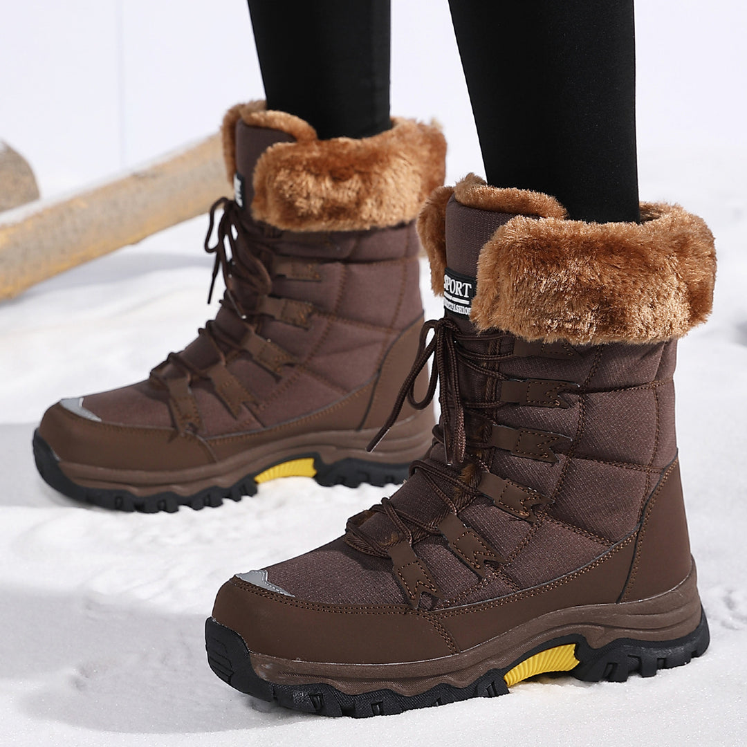 Damen Gefütterte Winterboots mit rutschfester Sohle und isolierendem Futter EB