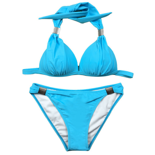 Damen Triangel-Bikini mit verstellbaren Trägern und schicker Knoten-Detail EB