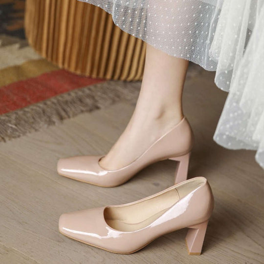 Damen Elegante und zeitgemäße Pumps mit blockierendem Absatz EB
