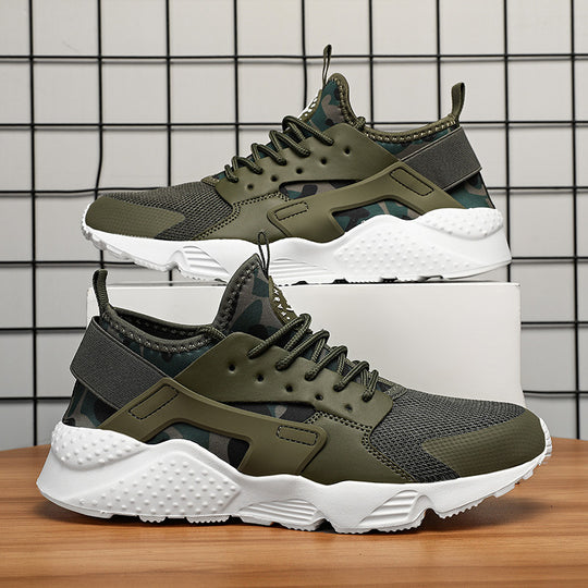 Herren sportlicher Training- und Lifestyle-Sneaker mit elastischem Fersenband, atmungsaktiver Strickkonstruktion und gedämpfter Wellen-EVA-Sohle EB