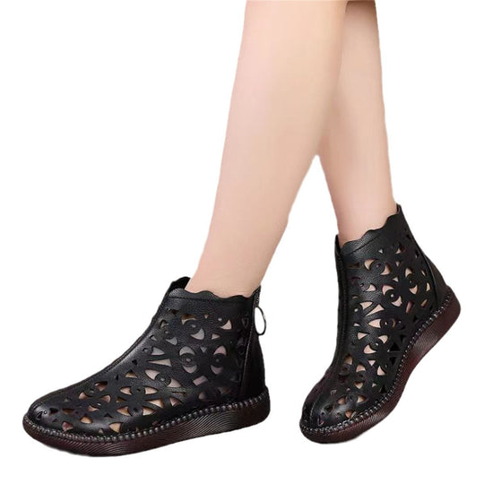 Damen Offene Clogs mit dekorativem Lochdesign EB