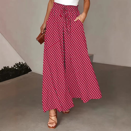 Damen Palazzo-Hosen mit elastischem Bund und praktischen Taschen EB