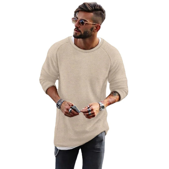 Herren lässiger Pullover mit innovativem Strickmuster EB