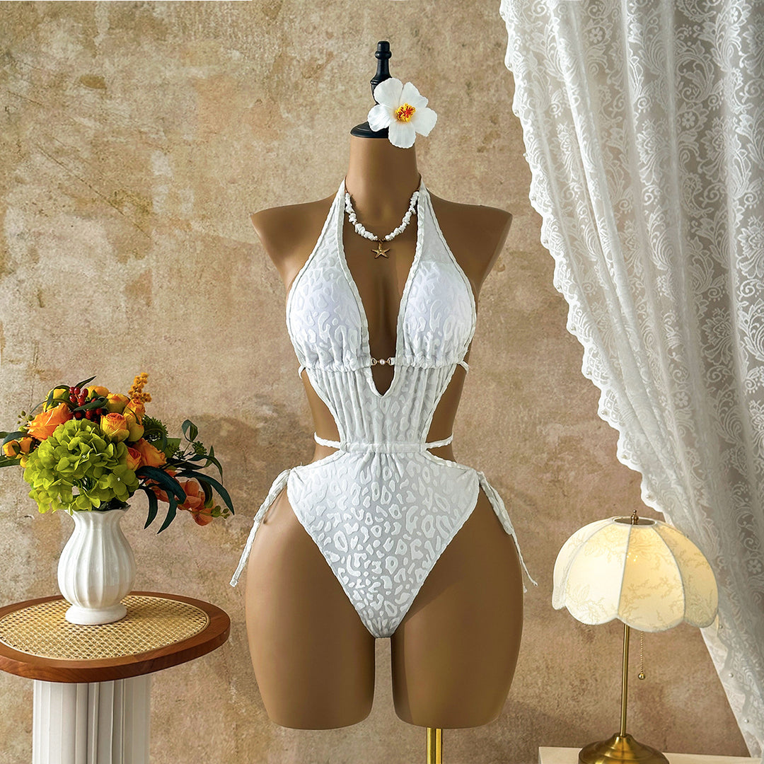 Damen stilvoller Einteiler-Badeanzug mit raffinierten Cut-Outs EB