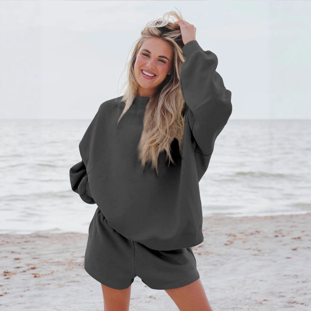 Damen Oversize-Sweatshirt mit Raglanärmeln EB