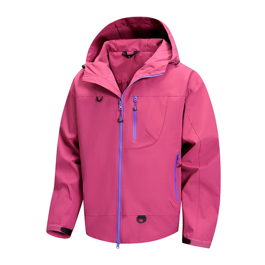 Herren technische Outdoor-Jacke mit Gewebe und verstellbarem Kapuzensystem EB