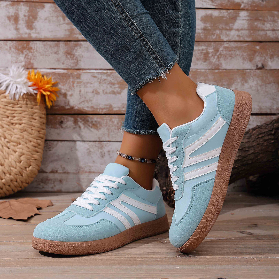 Damen Sportliche Freizeitsneaker mit atmungsaktiver Obermaterialstruktur und rutschfester Sohle EB