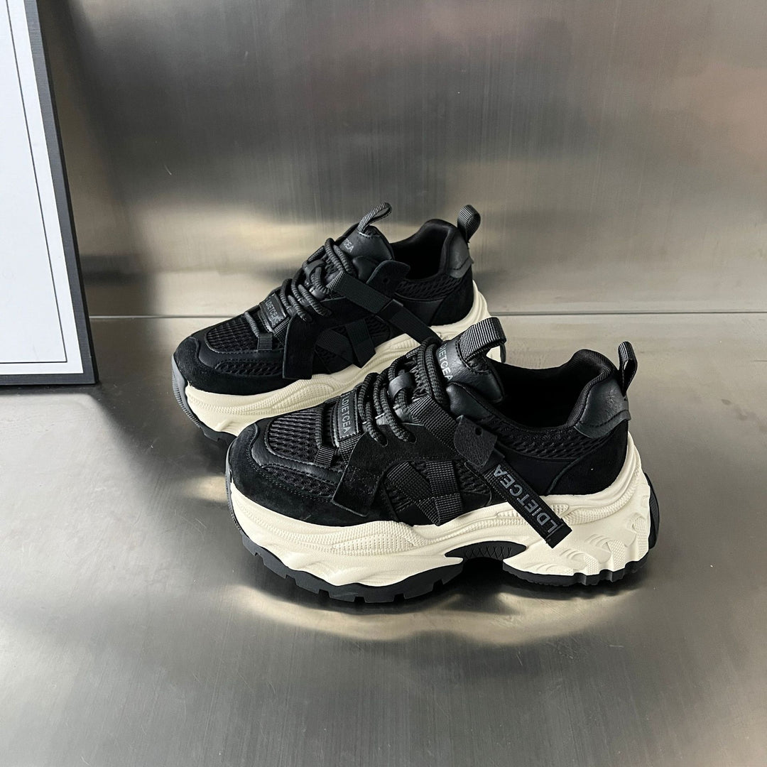 Damen Sportliche Chunky Sneakers mit atmungsaktiver Mesh-Oberfläche und stabiler Sohle EB