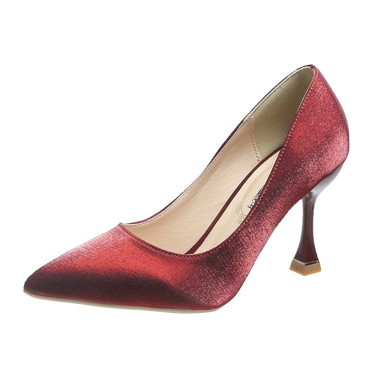 Damen elegante High Heel Pumps mit außergewöhnlichem Stiletto-Riemen und feinen Details EB