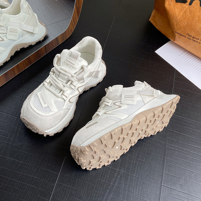 Damen Sportliche Sneakers mit atmungsaktiver Oberflächenstruktur und flexiblem Sohlenprofil EB