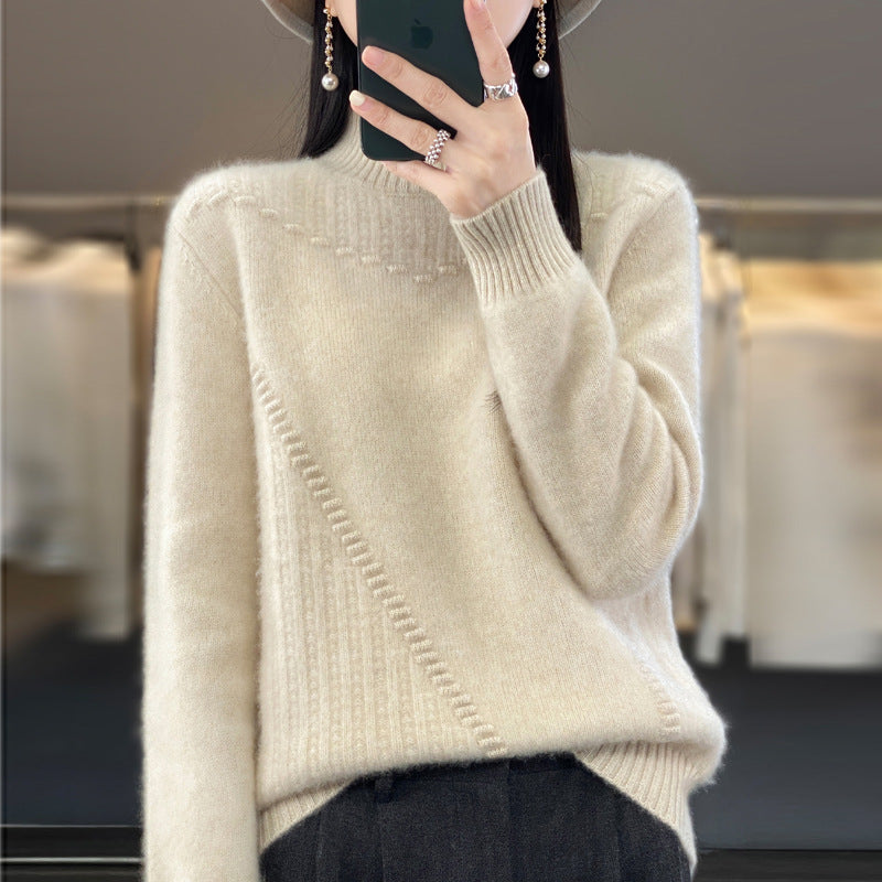 Damen Eleganter und bequemer Strickpullover mit einzigartigem Design EB
