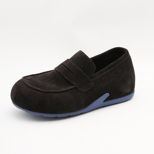 Damen Mokassins aus weichem Wildleder mit verstellbarem Riemen EB