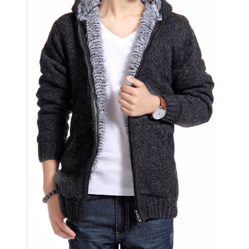 Herren kuschelige Strickjacke mit hochwertigem Innenfutter EB